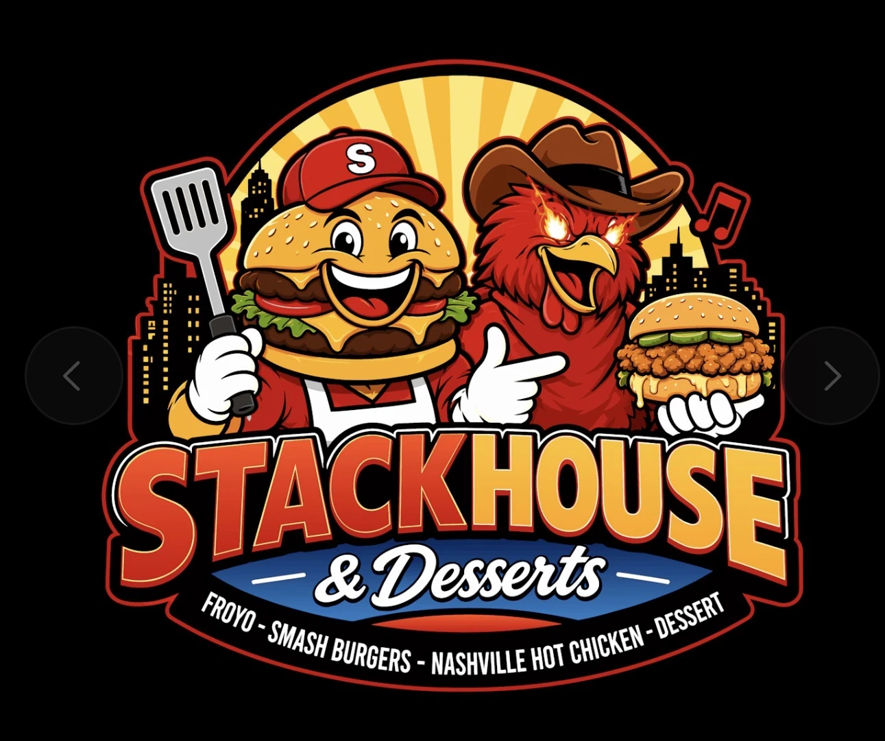 Stackhouse & Desserts — Smash Burgers & Hot Chicken Sandwiches